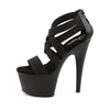 ADORE-769 Plateau Sandaletten Schwarz | Pleaser