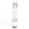 ADORE-791-2RS Plateau Sandaletten Silber/Transparent | Pleaser