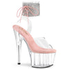 ADORE-791-2RS Plateau Sandaletten Rosa/Transparent | Pleaser