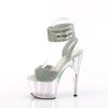 ADORE-791HTRS Sandalette Plateauschuhe Silber Glitzer | Pleaser