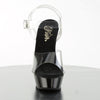 ALLURE-608 Plateau Sandaletten Klar/Schwarz | Pleaser