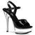 ALLURE-609 Plateau Sandaletten Schwarz/Transparent | Pleaser