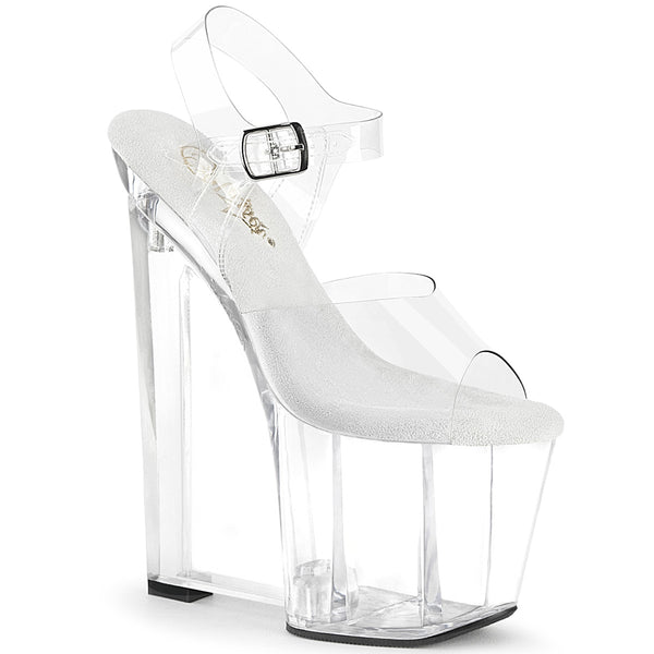 AMAZE-808 Plateau Sandaletten/Transparent | Pleaser