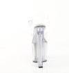 AMAZE-808SRS Plateau Sandaletten Transparent Strass | Pleaser