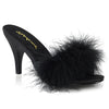 AMOUR-03 Pantoletten Schwarz | Fabulicious