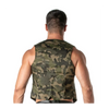 Khakifarbenes maskulines Camouflage Westchen mit abnehmbarer Kette von TOF Paris – Ansicht 5