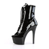 ASPIRE-1021 Plateau Stiefeletten Schwarz lack | Pleaser