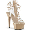 ASPIRE-600-30 Plateau Stiefeletten Transparent/Nude | Pleaser
