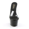 ASPIRE-601 Plateau Pantoletten Transparent/Schwarz | Pleaser