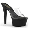 ASPIRE-601 Plateau Pantoletten Transparent/Schwarz | Pleaser