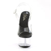 ASPIRE-608 Plateau Sandaletten Schwarz/Klar | Pleaser
