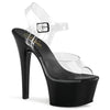 ASPIRE-608 Plateau Sandaletten Schwarz | Pleaser