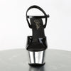 ASPIRE-609 Plateau Sandaletten Schwarz/Chrom | Pleaser