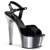 ASPIRE-609 Plateau Sandaletten Schwarz/Chrom | Pleaser