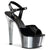 ASPIRE-609 Plateau Sandaletten Schwarz/Chrom | Pleaser