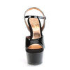 ASPIRE-609TT Plateau Sandaletten Schwarz/Rosé Gold | Pleaser