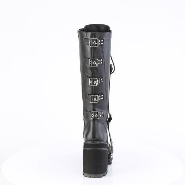 ASSAULT-218 Plateau Stiefel Schwarz Matt von DemoniaCult – Ansicht 4