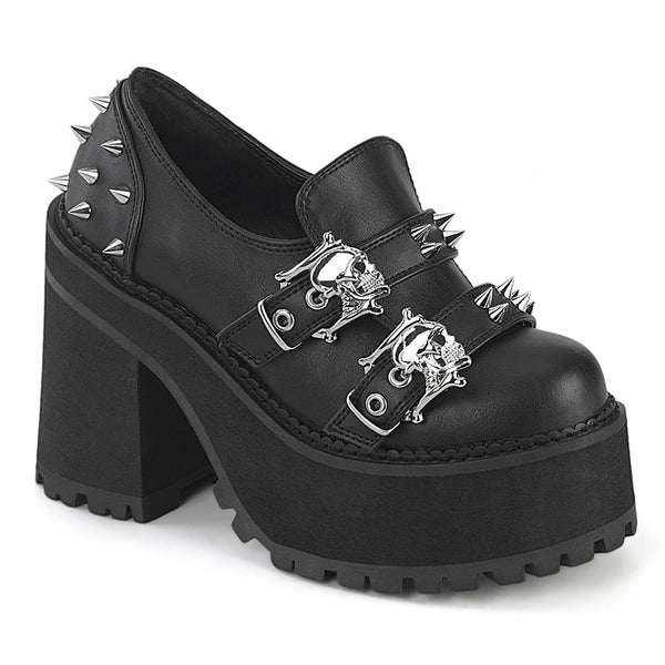 ASSAULT-38 Plateau Schuhe Schwarz Matt von DemoniaCult