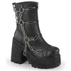 ASSAULT-66 Plateau Stiefel mit Kette Schwarz | DemoniaCult