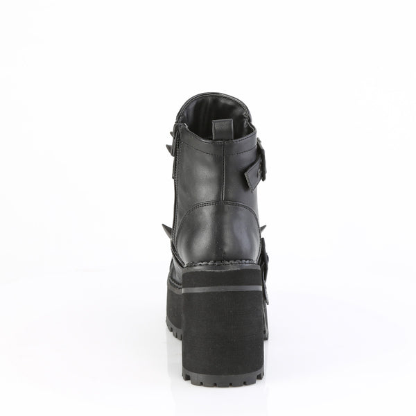 ASSAULT-72 Plateau Stiefeletten Schwarz Matt von DemoniaCult – Ansicht 4