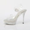 ATHENA-508 Plateau Sandaletten Silber Glitzer Strass von Fabulicious – Ansicht 3