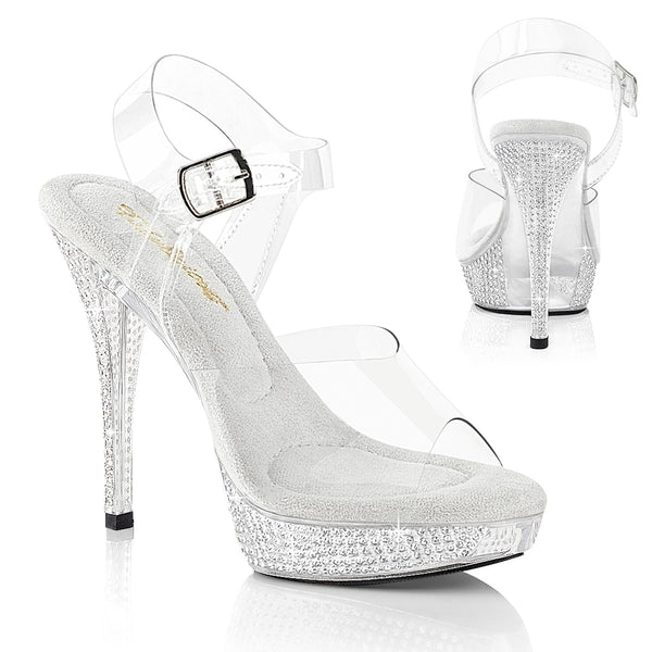 ATHENA-508 Plateau Sandaletten Transparent von Fabulicious