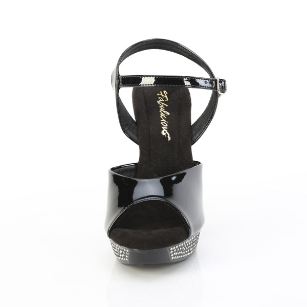 ATHENA-509 Plateau Sandaletten Schwarz Lack von Fabulicious – Ansicht 2