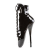 BALLET-1025 Stiefeletten Schwarz Lack von Devious – Ansicht 3