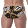 Herren Badehose Barockmuster - Slim Fit mit verstellbarem Bund, Schwarz | TOF Paris