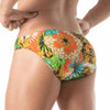 Herren Badeslip Barock-Design - Slim Fit, Komfort & Style, Orange | TOF Paris