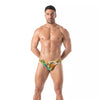 Herren Badeslip Barock-Design - Slim Fit, Komfort & Style, Orange | TOF Paris