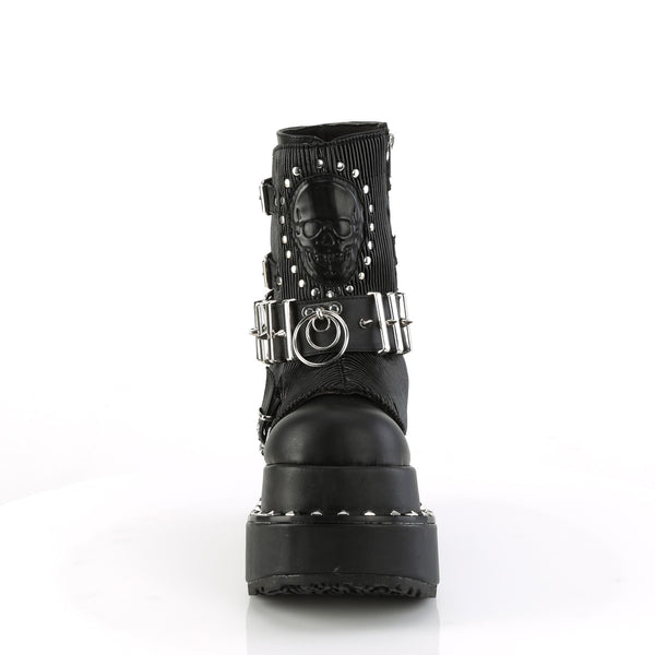 BEAR-150 Plateau Stiefeletten Schwarz Matt von DemoniaCult – Ansicht 2