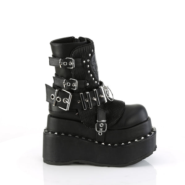BEAR-150 Plateau Stiefeletten Schwarz Matt von DemoniaCult – Ansicht 5