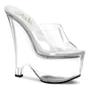 BEAU-601 Plateau Pantoletten Transparent | Pleaser