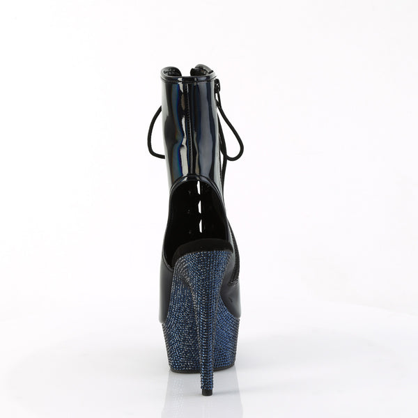 BEJEWELED-1016-6 Plateau Stiefeletten - Schwarz Lack von Pleaser – Ansicht 4