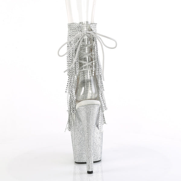 BEJEWELED-1017RSF-7 Plateau Stiefeletten - PVC/Silber von Pleaser – Ansicht 4