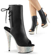 BEJEWELED-1018DM-6 Plateau Stiefeletten - Schwarz | Pleaser
