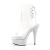 BEJEWELED-1018DM-6 Plateau Stiefeletten transparent | Pleaser