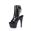 BEJEWELED-1018DM-7 Plateau Stiefeletten - Schwarz Lack | Pleaser