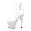 BEJEWELED-1018DM-7 Plateau Stiefeletten transparent | Pleaser