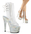 BEJEWELED-1018DM-7 Plateau Stiefeletten transparent | Pleaser