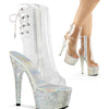 BEJEWELED-1018DM-7 Plateau Stiefeletten transparent | Pleaser