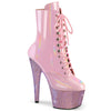 BEJEWELED-1020-7 Plateau Stiefeletten - Rosa Lack | Pleaser