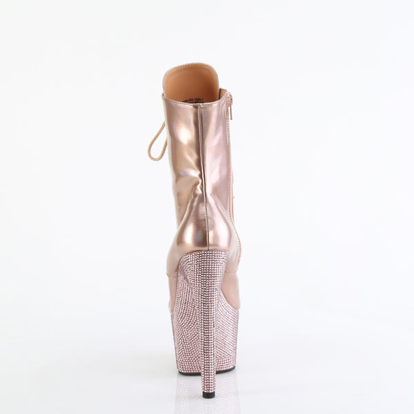 BEJEWELED-1020-7 Plateau Stiefeletten - Roségold Lack von Pleaser – Ansicht 4