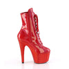 BEJEWELED-1020-7 Plateau Stiefeletten Rot Glitzer Holo Strass von Pleaser – Ansicht 5