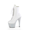 BEJEWELED-1020-7 Plateau Stiefeletten Weiß Glitzer Holo Strass von Pleaser – Ansicht 3