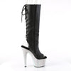 BEJEWELED-2018-7 Plateau Stiefel - Schwarz Matt von Pleaser – Ansicht 5