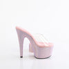 BEJEWELED-712RS - Plateau High Heel Pantoletten - Rosa mit Strass | Pleaser