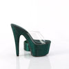 BEJEWELED-712RS Plateau Pantoletten Transparent Grün Strass von Pleaser – Ansicht 5