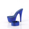 BEJEWELED-712RS Sandalette Plateauschuhe Blau Glitzer | Pleaser